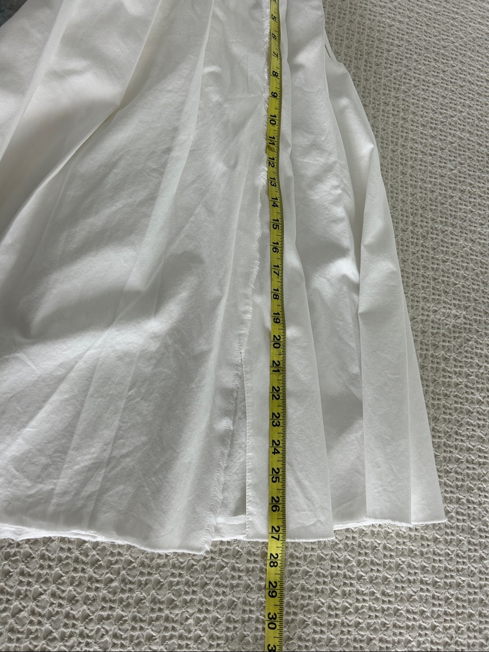 White Pleated cotton Women's Skirt - Picture 10 of 10